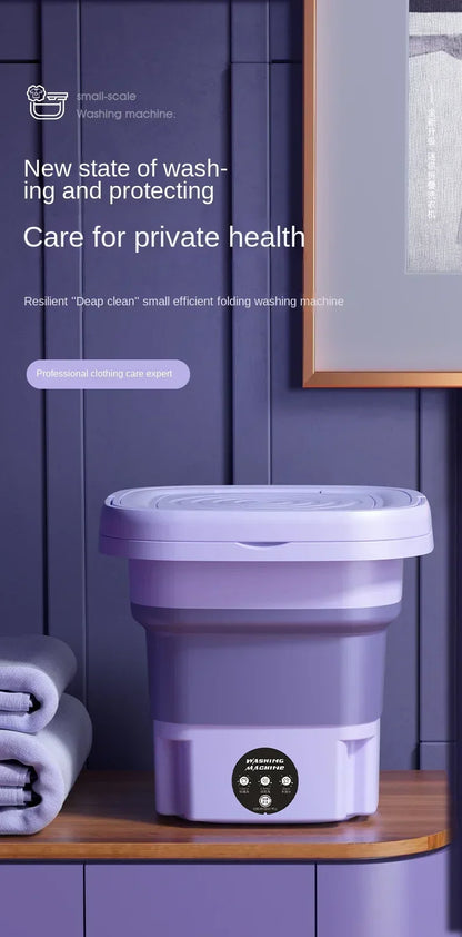 SpinGo Pro Portable Folding Washing Machine Compact Laundry Bucket with Drying Function for Travel Health-Friendly Durable TPE Material