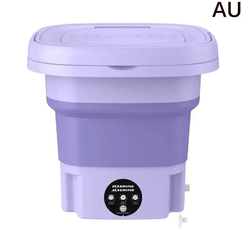 SpinGo Pro Portable Folding Washing Machine Compact Laundry Bucket with Drying Function for Travel Health-Friendly Durable TPE Material