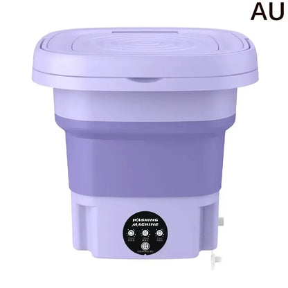 SpinGo Pro Portable Folding Washing Machine Compact Laundry Bucket with Drying Function for Travel Health-Friendly Durable TPE Material