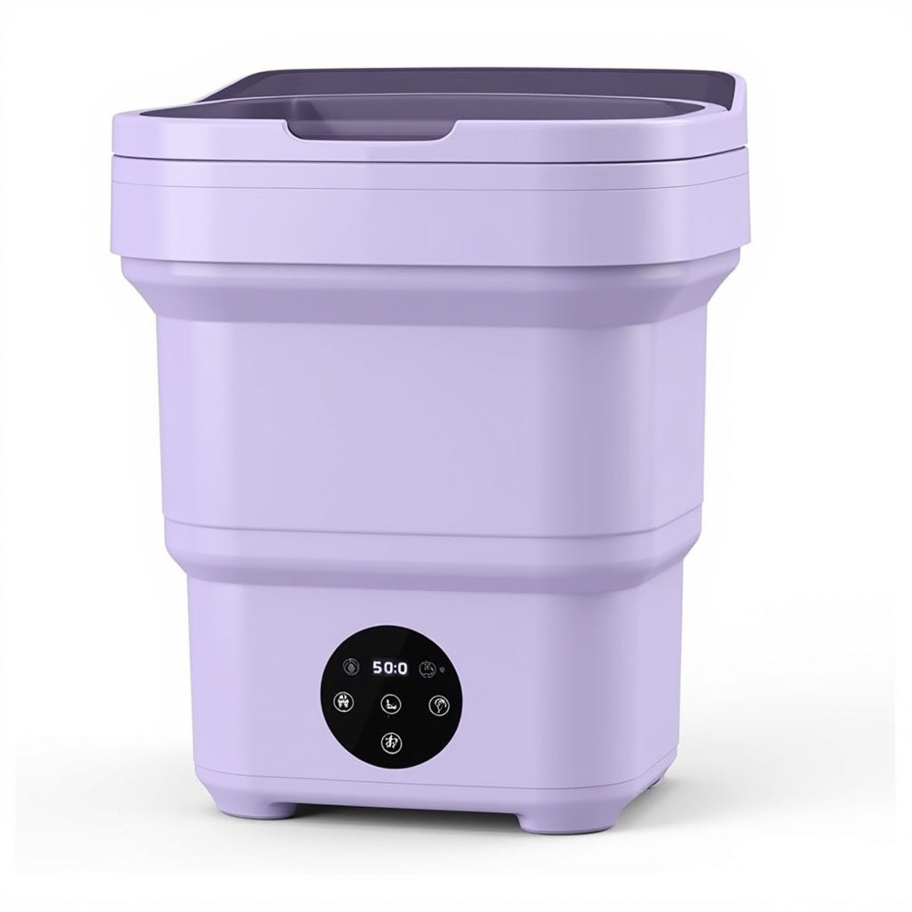 SpinGo Pro Portable Folding Washing Machine Compact Laundry Bucket with Drying Function for Travel Health-Friendly Durable TPE Material